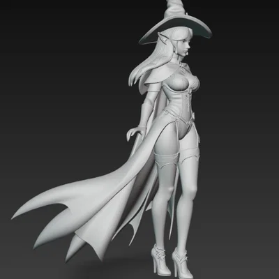 Mô hình Elf Witch quyến rũ – File in 3D nhân vật giả tưởng đẹp