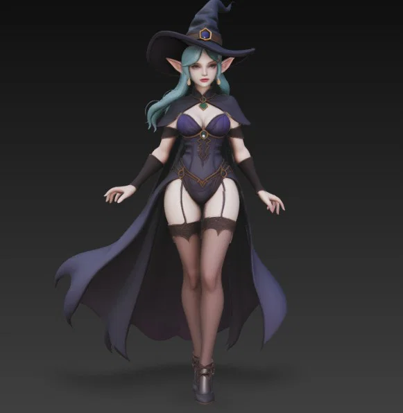 Mô hình Elf Witch quyến rũ – File in 3D nhân vật giả tưởng đẹp - Image 5