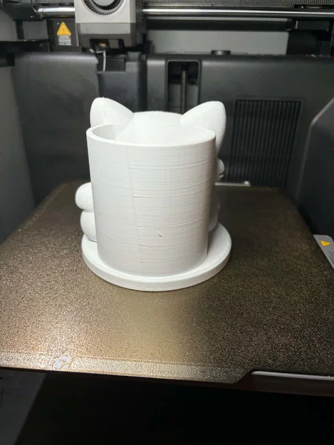 Ống Cắm Bút Hình Mèo Dễ Thương – Đồ Trang Trí Bàn Làm Việc Kawaii - Image 4