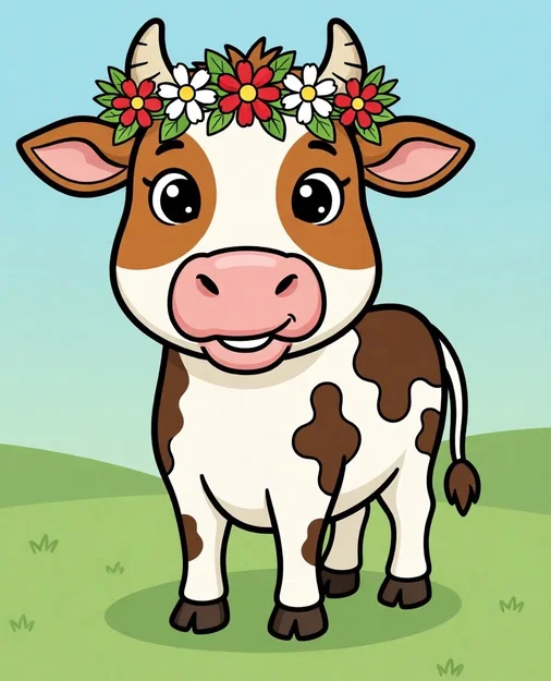 Mô hình chú bò sữa hoạt hình 3D dễ thương trang trí bàn học - Image 1