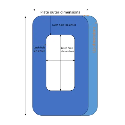 Tấm chặn cửa 3D (Strike Plate) tùy chỉnh kích thước tiện lợi