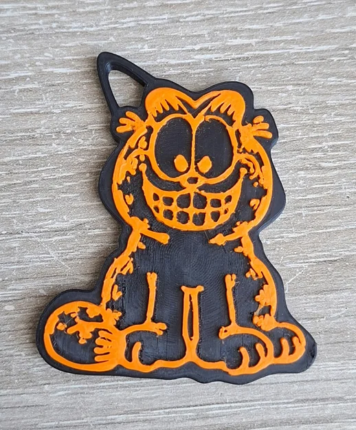 Móc khóa in 3D hình mèo Garfield cực chất và đáng yêu - Image 1