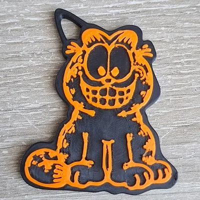 Móc khóa in 3D hình mèo Garfield cực chất và đáng yêu