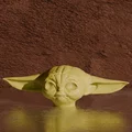 Mô hình đầu Grogu (Baby Yoda) trang trí in 3D - Độc đáo và tinh tế - Thumbnail 2