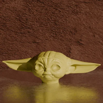 Mô hình đầu Grogu (Baby Yoda) trang trí in 3D - Độc đáo và tinh tế