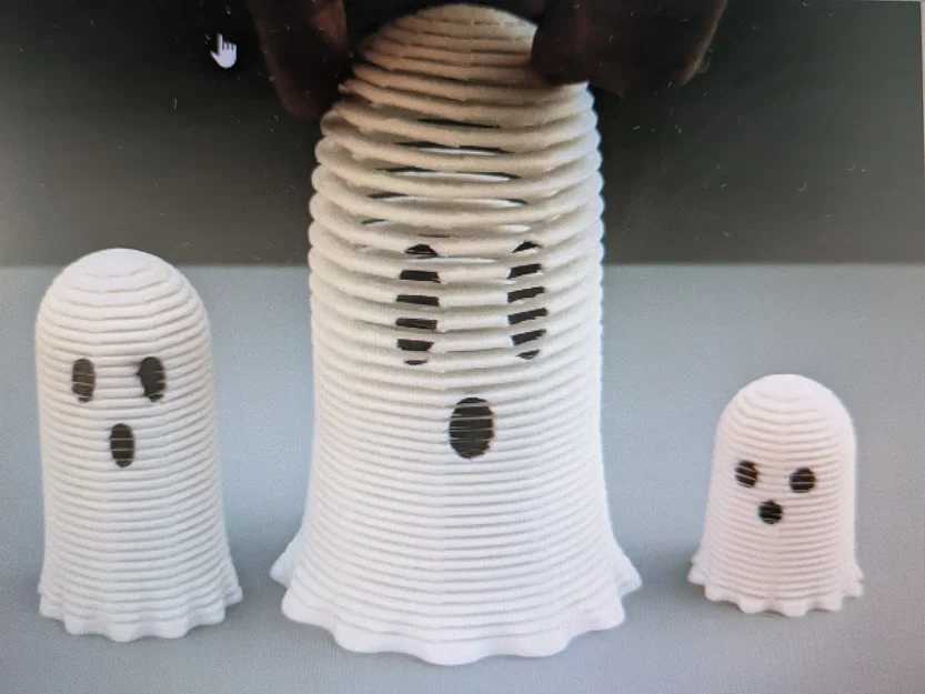 Bộ mô hình ma nhỏ co giãn vui nhộn (Stretchy Springy Ghosts) cho in 3D - Image 1