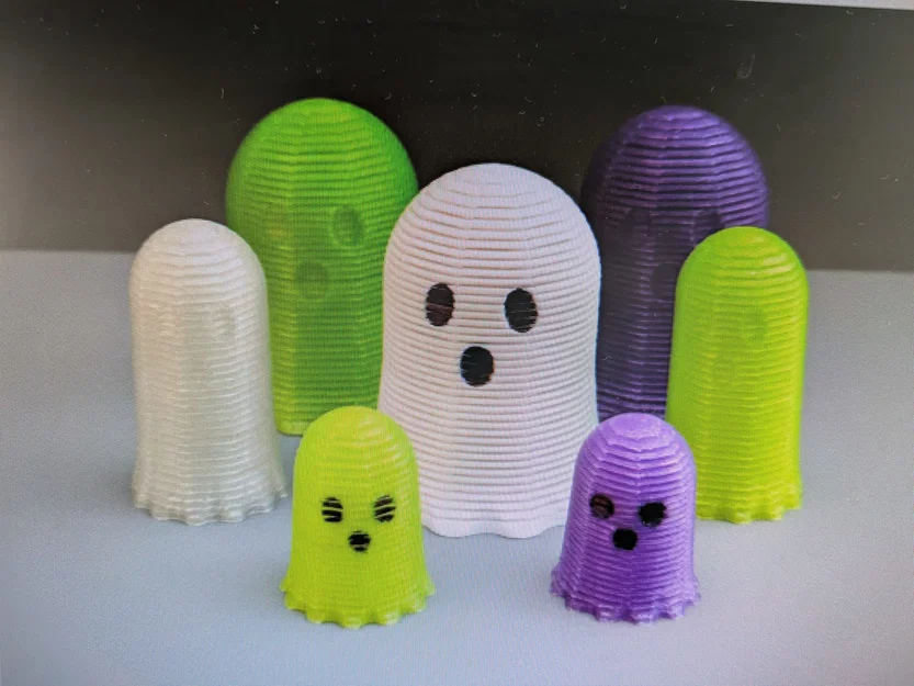Bộ mô hình ma nhỏ co giãn vui nhộn (Stretchy Springy Ghosts) cho in 3D - Image 2