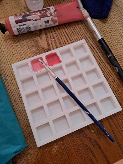 Khay Pha Màu 3D Tiện Dụng: Thiết Kế Đơn Giản, Tùy Chỉnh Linh Hoạt - Image 1