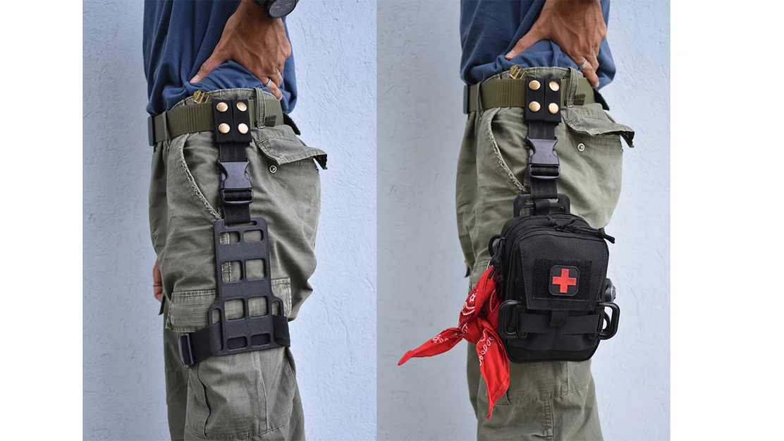 Tấm đế gắn molle drop leg cho túi EDC - Image 3
