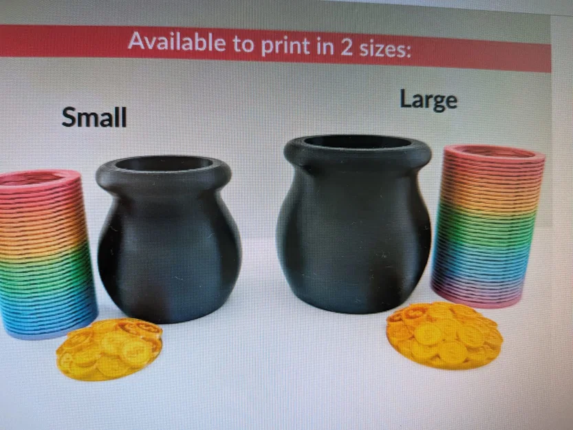 Mô hình Hũ vàng may mắn kèm lò xo sắc màu độc đáo (In 3D) - Image 3