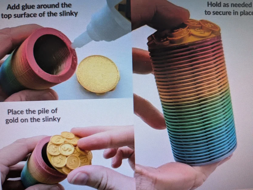 Mô hình Hũ vàng may mắn kèm lò xo sắc màu độc đáo (In 3D) - Image 8