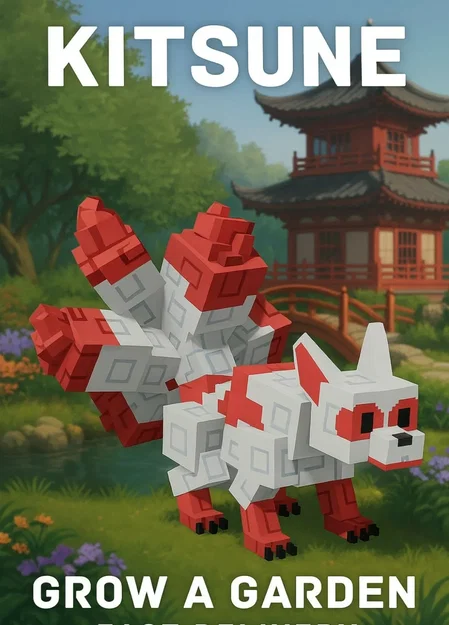 Mô hình 3D Kitsune từ Grow a Garden (Roblox) để bàn siêu đáng yêu - Image 1