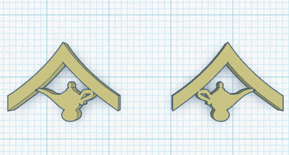 Mô hình phù hiệu cấp bậc học viên Thủy quân lục chiến (Marine Corps) - Image 2