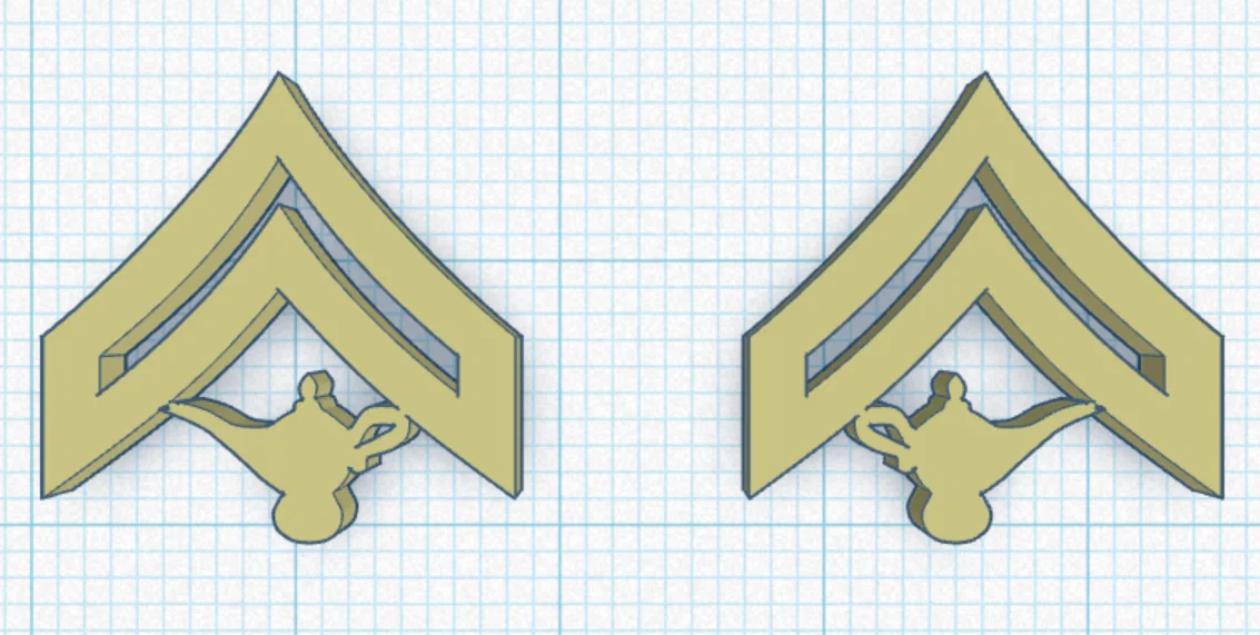 Mô hình phù hiệu cấp bậc học viên Thủy quân lục chiến (Marine Corps) - Image 3