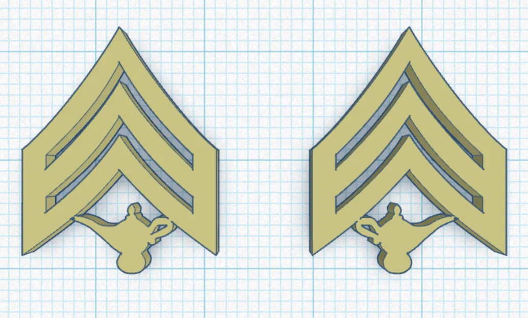 Mô hình phù hiệu cấp bậc học viên Thủy quân lục chiến (Marine Corps) - Image 4