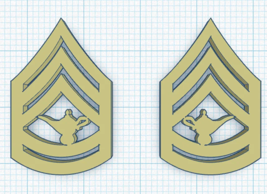 Mô hình phù hiệu cấp bậc học viên Thủy quân lục chiến (Marine Corps) - Image 6