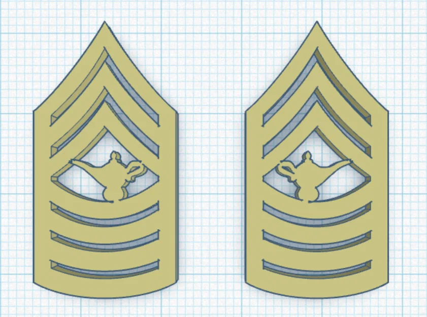 Mô hình phù hiệu cấp bậc học viên Thủy quân lục chiến (Marine Corps) - Image 8