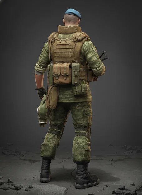 Mô hình 3D chiến binh đặc nhiệm Spetsnaz VDV Airborne 2025 - Image 6