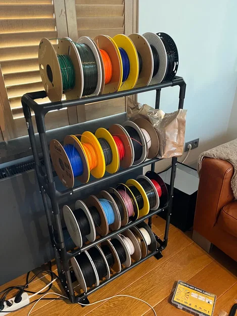 Fillament Rack: Tự làm kệ để cuộn nhựa in 3D bằng ống PVC - Image 1