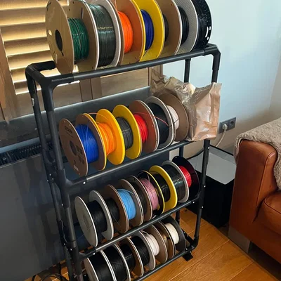 Fillament Rack: Tự làm kệ để cuộn nhựa in 3D bằng ống PVC