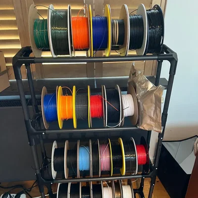 Fillament Rack: Tự làm kệ để cuộn nhựa in 3D bằng ống PVC