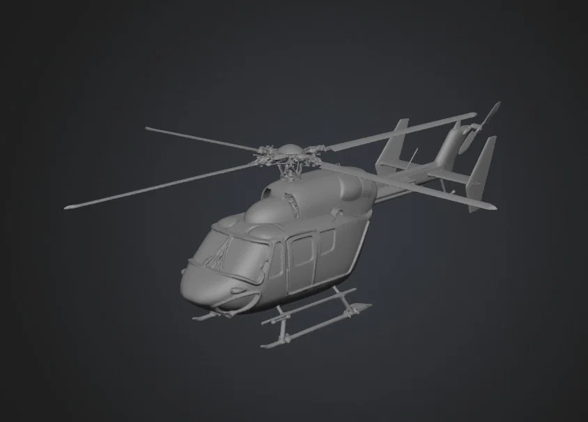 Mô hình trực thăng cứu hộ ADAC Rescue Helicopter - File in 3D đẹp - Image 1