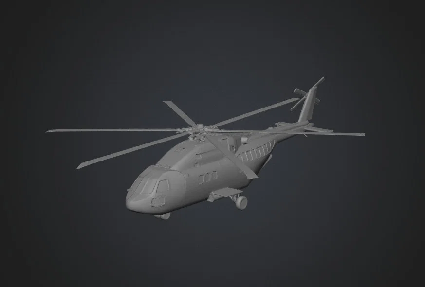 Mô hình trực thăng cảnh sát (Police Helicopter) chi tiết cho in 3D - Image 1