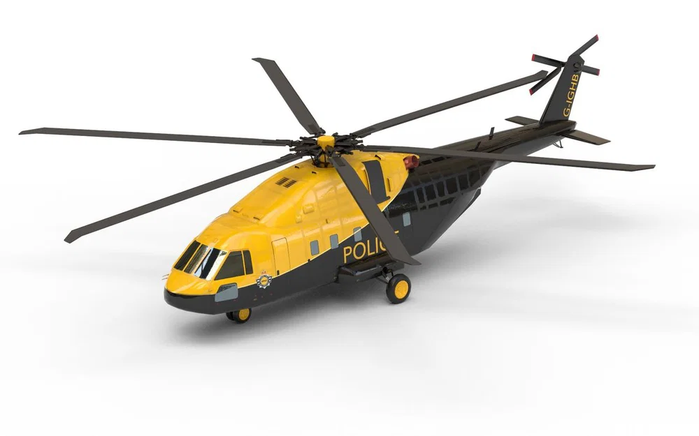 Mô hình trực thăng cảnh sát (Police Helicopter) chi tiết cho in 3D - Image 2