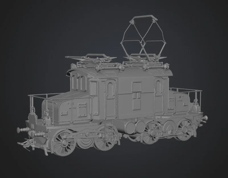 Mô hình đầu tàu Märklin Locomotive Baby Krocodile in 3D chi tiết - Image 1