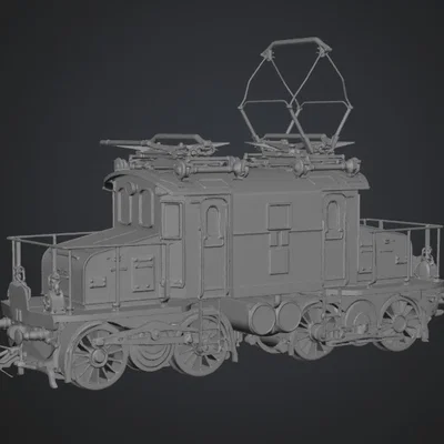 Mô hình đầu tàu Märklin Locomotive Baby Krocodile in 3D chi tiết