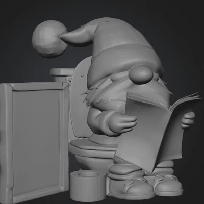 Mô hình 3D chú lùn Gnome đi vệ sinh vui nhộn (Would Poop Here Again)
