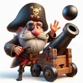 Mô hình 3D Captain Cannonbeard Gnome: Chú lùn hải tặc chi tiết - Thumbnail 2