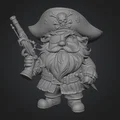 Mô hình 3D Captain Skullbeard Gnome - Chú lùn cướp biển đầy phong cách - Thumbnail 1