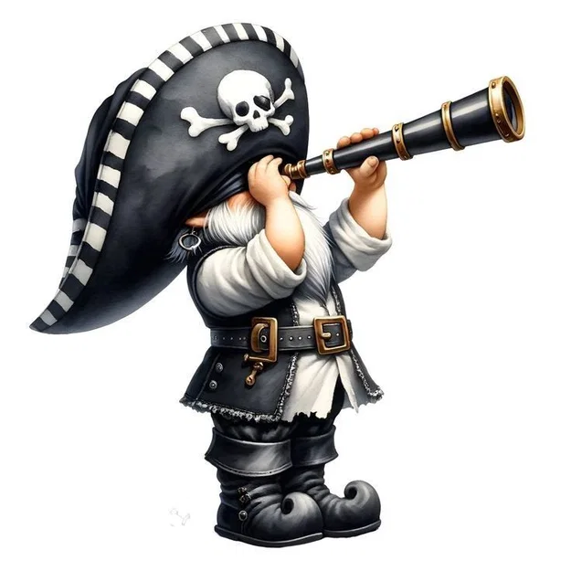 Mô hình chú lùn cướp biển Gnome Pirate in 3D siêu chi tiết - Image 2