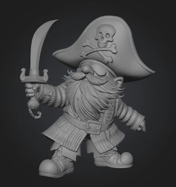 Mô hình Pirate Gnome (Chú lùn hải tặc) độc đáo để in 3D - Image 1