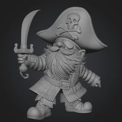 Mô hình Pirate Gnome (Chú lùn hải tặc) độc đáo để in 3D