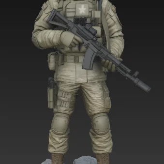 Mô hình 3D Đặc nhiệm Lính dù Nga VDV 2025