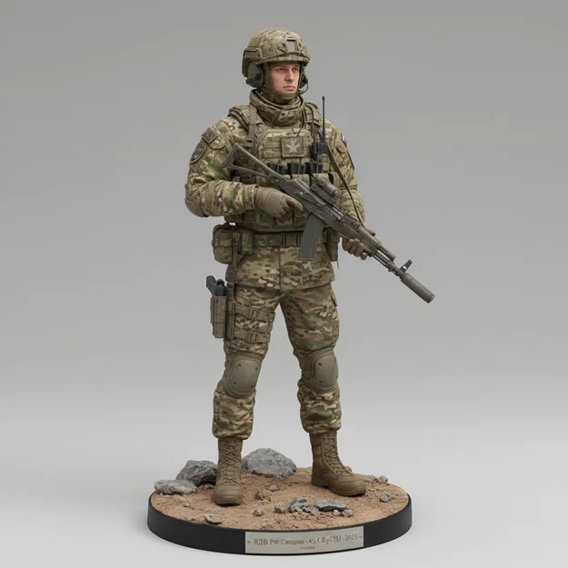 Mô hình 3D Đặc nhiệm Lính dù Nga VDV 2025 - Image 5