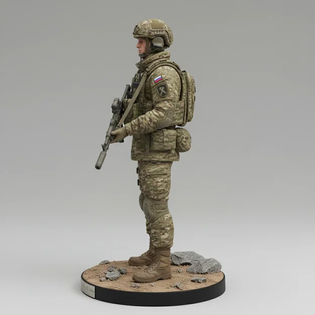 Mô hình 3D Đặc nhiệm Lính dù Nga VDV 2025 - Image 6