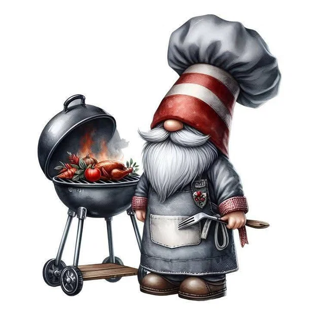 Mô hình 3D Grillmaster Gnome - Chú lùn đầu bếp nướng thịt độc đáo - Image 2