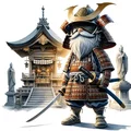 Mô hình chú lùn Samurai (Samurai Gnome) 3D in siêu chi tiết - Thumbnail 2