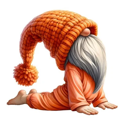 Mô hình 3D chú lùn Gnome tập Yoga dễ thương trang trí bàn làm việc