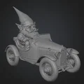 Mô hình chú lùn Gnome lái xe Roadster cổ điển in 3D cực chất - Thumbnail 1