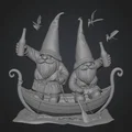Mô hình 3D Funny Beer Drinking Gnomes trang trí độc đáo - Thumbnail 1