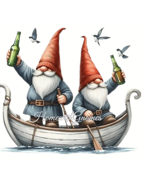 Mô hình 3D Funny Beer Drinking Gnomes trang trí độc đáo - Image 2