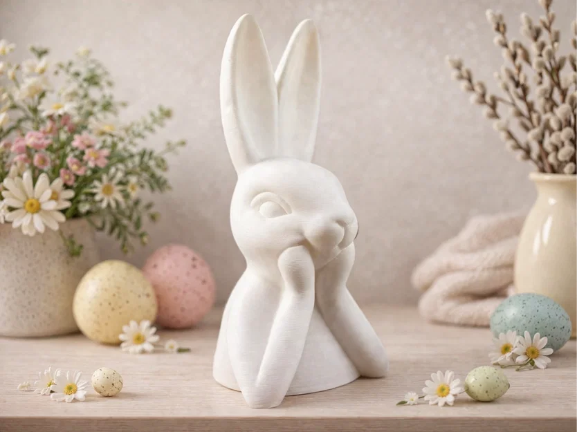 Tượng Thỏ Phục Sinh Tinh Tế – Độ Chi Tiết Cao - Image 1