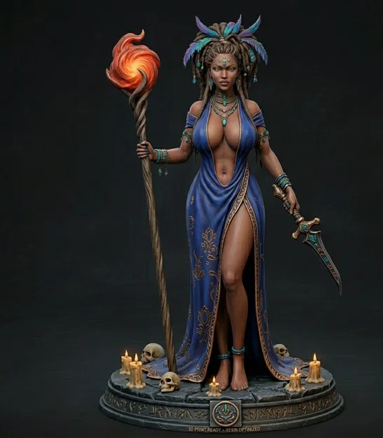 Mô hình Maga - Tượng nữ pháp sư huyền bí in 3D - Image 1