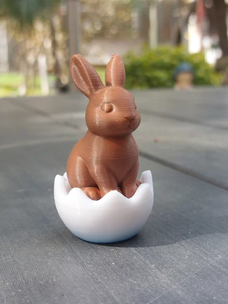 Mô hình trang trí thỏ con trong vỏ trứng xinh xắn cho lễ Phục sinh - Image 1