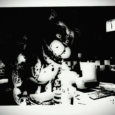 Tranh treo tường 3D Withered Freddy độc đáo cho fan Five Nights at Freddy's
