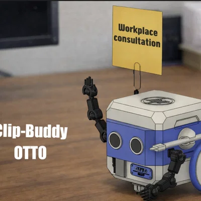 Clip‑Buddy Otto | Robot Trợ Thủ Đáng Yêu Trên Bàn Làm Việc (Bản Remix của HP Otto)
